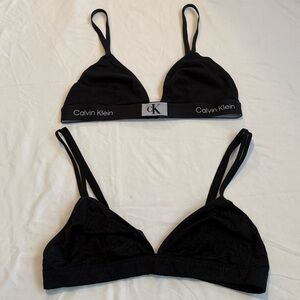 Bundle of 2 Black Bralettes – Calvin Klein Size XL